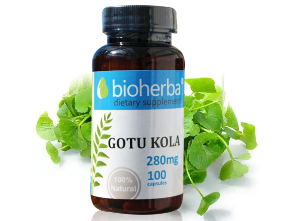 63188655_big-1.jpg Готу Кола, 100 капсули, 280мг, Биохерба - Image 1