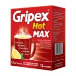ГРИПЕКС ХОТ АКТИВ MАКС прахчета при простуда и грип с вкус на лимон сашета х 12