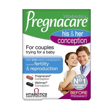 Pregnacare Зачеване за него/нея х60 таблетки Vitabiotics