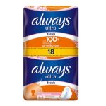 Always Ultra Fresh Duo Дамски превръзки дневни x18 броя