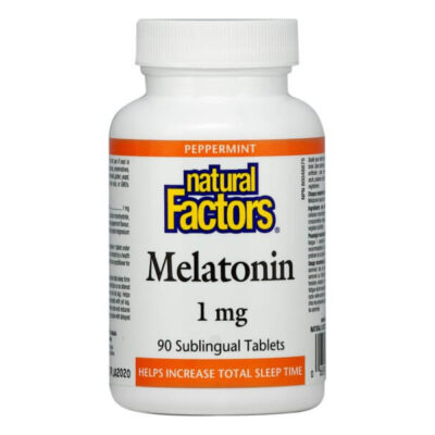 NATURAL FACTORS Мелатонин 1mg x 90 таб Възстановява нормалния циркаден ритъм Удължава продължителността на циркадния ритъм Скъсява времето за заспиване