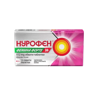 НУРОФЕН ФЕМИНА ФОРТЕ 512 мг х12 обвити таблетки