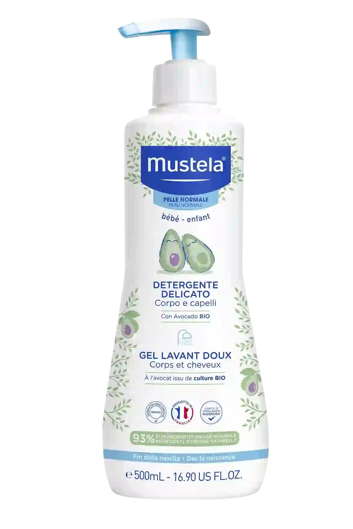 МУСТЕЛА Хидра Бебе Лосион за тяло за нормална кожа 300мл МУСТЕЛА Хидра Бебе Лосион за тяло за нормална кожа 300мл Лосион за тяло за деца и бебета, от деня на раждането (1). (1) Включително новородени, изписани след интензивни грижи. 97% Натурални съставки Произведено във Франция. ДОКАЗАНА ЕФЕКТИВНОСТ: МУСТЕЛА Хидра Бебе Лосион за тяло за нормална кожа • Значително повишава хидратацията на кожата (2): Повишение на хидратацията на 1-ия час: +51% Повишение на хидратацията на 8-ия час: +25% → Бърза и дълготрайна хидратация. • Хидратира кожата от първото нанасяне: 100% потвърждават (3). (2) Биометричен тест, проведен при 15-17 жени.(3) Клинично проучване, проведено под дерматологичен и педиатричен контрол на 60 деца, включително бебета под 3 месеца, период на проучване над 3 седмици по метод на самооценка. Инструкции за употреба: Нанасяйте този хидратиращ лосион сутрин и вечер върху тялото на бебето или детето. ПРИЯТЕН ЗА УПОТРЕБА МУСТЕЛА Хидра Бебе Лосион за тяло за нормална кожа • Лека и течна текстура, предназначена за грижа за тялото. • Оставя уникален аромат върху кожата. • Предлага се в голяма опаковка и в бутилка с дозираща помпа! Съставки и натуралност: • Avocado Perseose (Захари от авокадо), патентована натурална съставка: предпазва кожната бариера, хидратира и съхранява богатия клетъчен ресурс на кожата • Слънчогледово масло: хидратира (богато на стерол, източник на есенциални мастни киселини) • Витамин E: предпазва кожата от агресивни външни влияния, като я поддържа еластична и мека • Растителен глицерин: хидратира кожата и я предпазва от изпаряване на водата Продуктите на Mustela съдържат уникални иновативни формули с високо съдържание на натурални съставки, които нежно почистват, успокояват, хидратират и омекотяват. Всички продукти са хипоалергенни: не съдържат каквито и да било дразнещи субстанции и са специално разработени да свеждат до минимум риска от алергични реакции. Избирайки Мустела избирате продукт, който е безопасен и ефикасен и той ще остане такъв от първия до последния път, когато сте го ползвали. Мустела предлага иновативни продукти повече от 60 години. Те съхраняват и предпазват здравето на най-деликатната кожа на новородените, бебета, деца, както и на родилки и бременни жени.Техните продукти са с над 90% естествени съставки. Техните продукти се предлагат в над 100 страни по целия свят и са предпочитани от много жени и родители. Разгледайте повече на mustela.bg