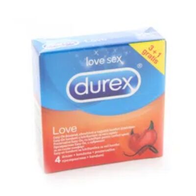 Durex Love Презервативи Синьо-червен x4 броя Durex Love-Durex има близо 80 години опит в производството на презервативи и спокойно можем да кажем, че всеки отделен продукт е създаден на базата на проверен и многократно тестван процес. Като започнем от самото начало – всички наши презервативи се правят единствено от най-качествените материали. Всеки отделен презерватив се тества електронно, а мостри от всяка партида се надуват с въздух, за да се провери тяхната здравина.Durex Love Международните стандарти за качество налагат правилото всеки презерватив да събира 18 литра въздух в така наречения „въздушен тест до спукване”. Презервативите на Durex побират повече от 40 литра въздух без да се спукат. (Само един от примерите, в които Durex не само посреща, но и надвишава световните стандарти за качество.) Освен това, мостри от различните партиди на нашите презервативи се пълнят и с вода, за да сме сигурни, че никой от тях няма да пропусне. (За по-голяма сигурност, правим около два милиона „водни” тестове на месец.)Durex Love Всеки един от различните видове презервативи на Durex е дерматологично тестван.Durex Love На практика, ако някоя от мострите не премине който и да е от нашите тестове, цялата партида от 432 000 презерватива не излиза от фабриката. Продуктовите тестове, които провеждаме са достигнали до крайни предели и надвишават стандарта, но не стигаме само до тук. В Durex постоянно работим върху нови изследователски проекти, които да подобрят нашите продукти или да установят новите тенденции в сексуалното поведение и да доведат до създаването на цели нови продуктови групи.Durex Love Благодарение на тези усилия сме натрупали безценно количество информация, която редовно се обсъжда със здравните власти, медицински центрове, учени, академии и други институции работещи в сферата на сексуалното здраве.Durex Love Може би, по тази причина милиони хора по целия свят се доверяват на Durex всеки ден. Да се съхранява на хладно и сухо място, далече от директна слънчева светлина. Durex, с над 90 години опит, е водещ производител на сексуални продукти. Те са известни с високото си качество и множеството иновации. Durex Предлага разнообразни продукти за подобряване на сексуалния живот на своите клиенти. Осигуряват безопасност при сексуалните удоволствия. Durex презервативите са известни с преминалите многобройни тестове  и използването на най-добрите материали.  В тяхната продуктова гама освен презервативи спадат лубриканти, вибратори и други аксесоари, допринасящи за вашето неустоимо изживяване. Всеки продукт е тестван по най-високите стандарти гарантиращи за нуждите и очакванията на всеки от потребителите им. Ако турсите защита, комфорт или разнообразие, Durex има решението за вас Разгледайте повече от гамата на Durex  в аптеката.онлайн и открите продуктите, които ще направят интимните ви моменти по-приятни и по-сигурни. В нашия онлайн магазин ще намерите широк избор от техните продукти, които отговарят на най-високите стандарти за качество и безопасност.