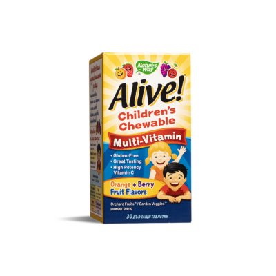 Алайв Мултивитамини за деца x 30 дъвчащи таблетки Natures Way