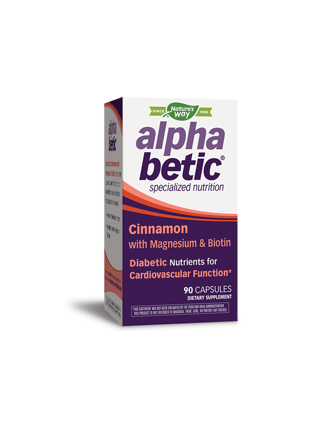 Natures Way При диабет - Канела с магнезий и биотин Alpha betic®, 90 капсули