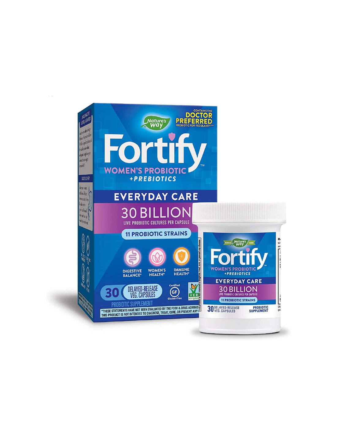fortify-womens-probiotic-prebiotics-probiotik-za-zheni-30-miliarda-aktivni-probiotitsi-30-kapsuli-sas-zabaveno-osvobozhdavane.jpg Natures Way Пробиотик за жени, 30 милиарда пробиотици, - Image 1