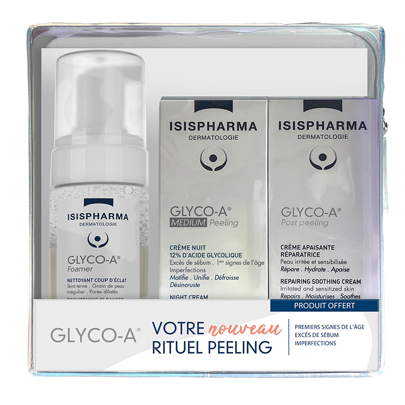 ISISPHARMA GLYCO-A Комплект за домашен пийлинг 3 в 1 MEDIUM ISISPHARMA GLYCO-A Комплект за домашен пийлинг 3 в 1 MEDIUM