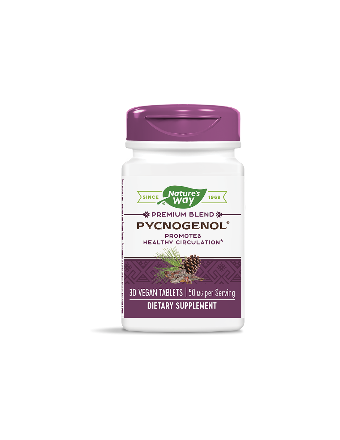 Natures Way Pycnogenol®(Пикногенол)-за добро кръвообращение, 50 mg, 30 таблетки
