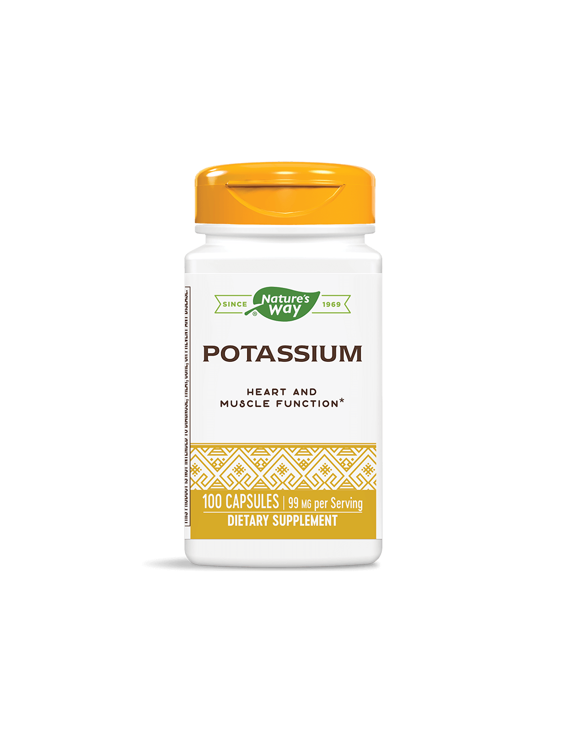 Natures Way Калий - здраве за сърдечно-съдовата система и мускулите, 99 mg, 100 капсули