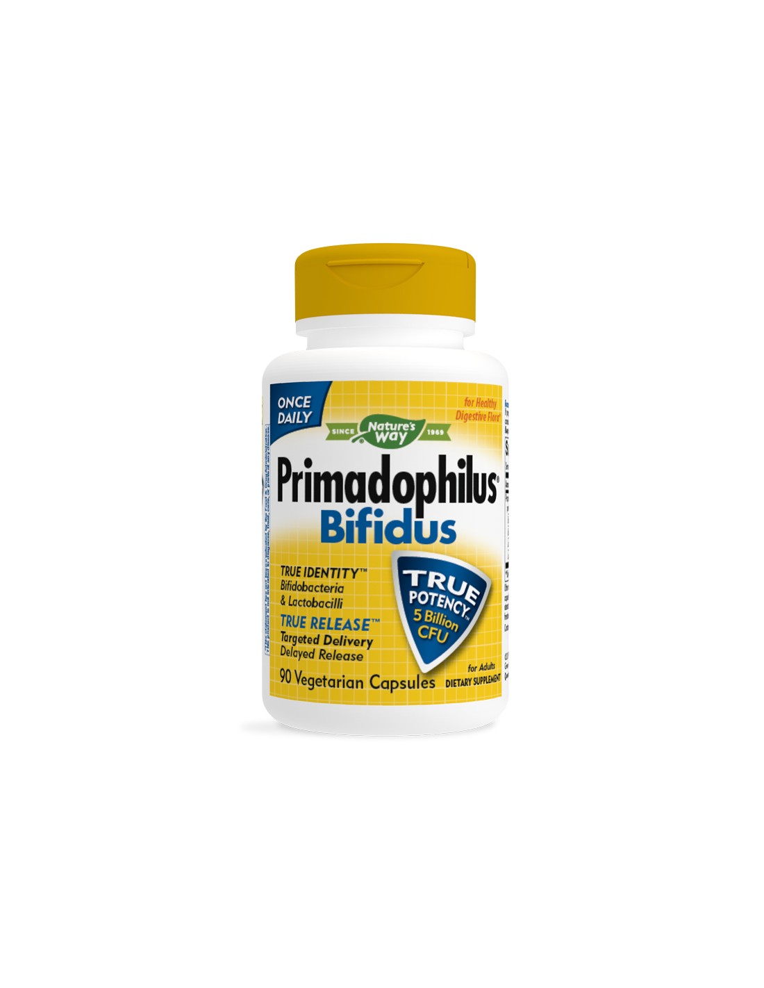 primadophilus-bifidus-primadofilus-bifidus-5-mlrd-aktivni-probiotici-90-kapsuli.jpg Natures Way Пробиотик Примадофилус Бифидус - Primadophilus Bifidus – здраве за дебелото черво, 5 млрд. активни пробиотици, 90 капсули - Image 1