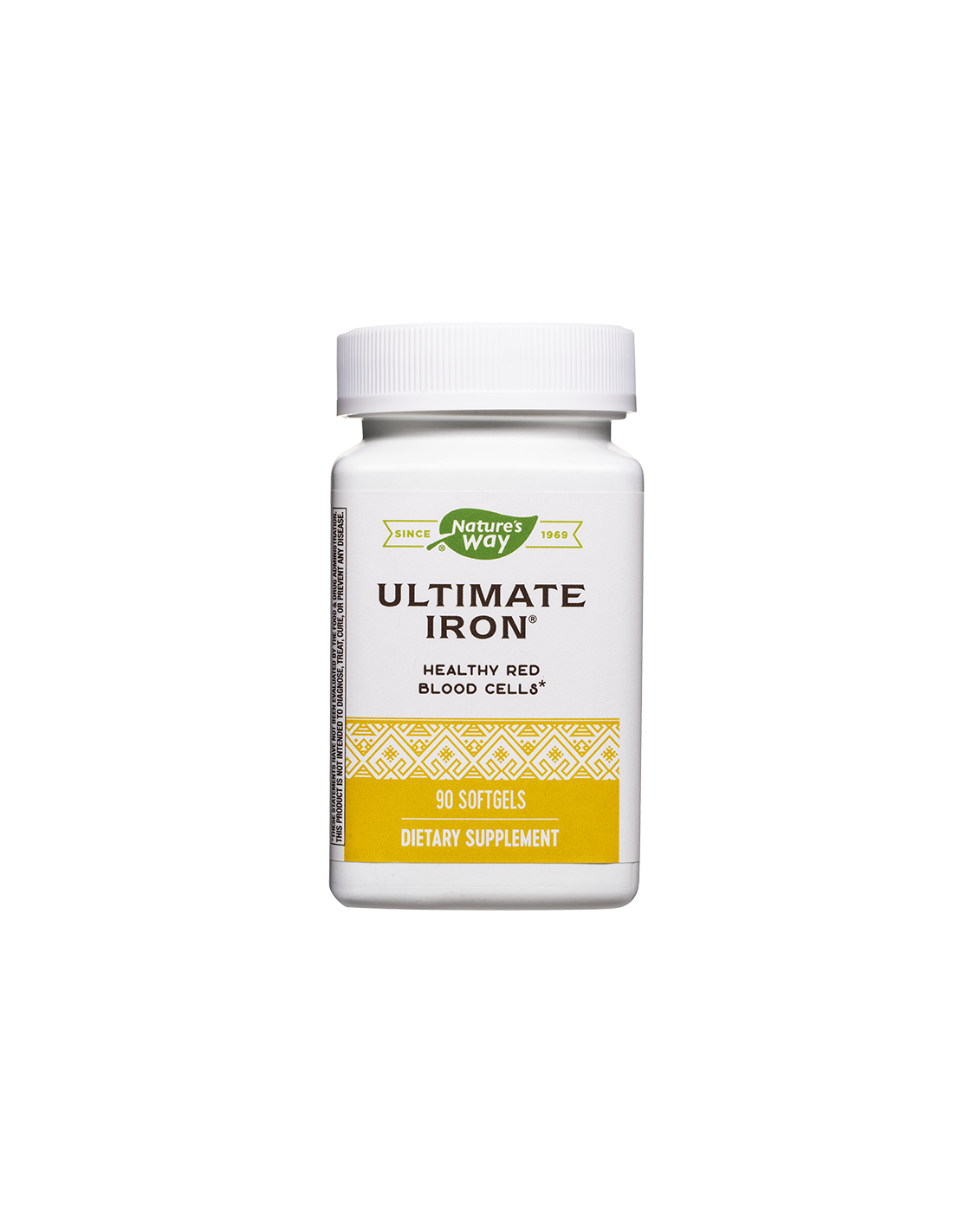 ultimate-iron-formula-s-zhelyazo-folat-i-vitamin-b12-pri-anemiya-90-softgel-kapsuli.png Natures Way Ultimate Iron - Формула с желязо, фолат и витамин B12 (при анемия), 90 софтгел капсули - Image 1