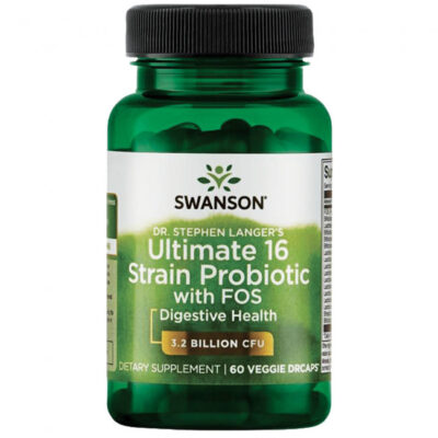 Swanson Пробиотик 16 Щамов 60 веге капсули Погрижете се за здравето на чревната си флора и цялостното здравословно състояние на вашия организъм със Swanson Пробиотик 16 Щамов. Тази пробиоточна формула на д-р Стивън Лангер съдържа над 3 милиарда CFU (мерна единица, описваща плътността на жизненоспособните добри бактерии в продукта). Всъщност тази пробиотична формула съдържа 4 пъти повече на брой щамове и над 2 пъти повече образуващи добри колонии единици от конкурентните продукти, което я прави уникална и с незабавен благоприятен ефект след прием. СУОНСЪН пробиотикът на д-р Стивън Лангер съдържа 5 щама Бифидобактерии, 11 щама Лактобацили и FOS (Фруктоолигозахариди). Swanson Пробиотик 16 Щамов КОМБИНАЦИЯ ОТ 16 ЩАМА ЛАКТОБАЦИЛИ И БИФИДОБАКТЕРИИ И FOS ЗА БАЛАНСА НА ДОБРИТЕ БАКТЕРИИ И ЗДРАВЕТО НА ВАШАТА ЧРЕВНА ФЛОРА! Защо е важна и необходима употребата на 16-щамовия пробиотик на Д-р. Лангер? Небалансираната диета, нередовното хранене и повишената консумация на кофеинови и алкохолни напитки и прекомерната употреба на захари водят до дисбаланс в състоянието на чревната флора. Стомашно-чревната система на човешкия организъм е изключително важна, тъй като от нейното правилно функциониране зависи степента на усвояване на храната, защита от атакатана на множество лоши бактерии, поддържа се здрава имунна система, правилната функция на нерванта система, мозъчната функция, доставяне енергиа на органоизма и множество ползи, зависещи от баланса на милиардите добри и лоши бактерии в стомаха и храносмилателния тракт, който съжителстват, дишат, работят и дори се бият по между си. 16 щамовият пробиотик на Суонсън осигурява съвършен баланс на тези бактерии, доставяйки всичко необходимо за чревната флора. Swanson Пробиотик 16 Щамов Също така е от голямо значение приемането на пробиотици при лечение с антибиотици, тъй като последните нарушават чревната микрофлора и имат редица неблагорпиятни ефекти върху стомаха и червата, а пробиотиците от своя страна регулират и възстановяват колониите от микробактерии, необходими за перисталатиката. Кога и при какви симптоми е необходимо да се приема Swanson Пробиотик 16 Щамов? Пробиотиците представляват медикамети, които съдържат живи микроорганизми, който колонизират върху мукозата на червата и започват да произвеждат жизненоважни ензими и клетъчни биопродукти. Попаднали веднъж в червата колонизацията трае в период на около 15 дни, след което микроорганизмите се отмиват по естествен начин. Това налага периодичен прием на пробиотици, за да се поддържа средата здрава. Swanson Пробиотик 16 Щамов Пробиотиците могат да се приемат профилактично за засилване на имунната система и поддържане на благоприятна чревна флора. Техният прием е належащ при наличието на следните симптоми: При лечение с антибиотици При чести чревни инфекции и диарии При нарушена перисталтика При продължителна умора и отпадналост При отслабване на имунната система При необходимост от нормализиране на нормалната чревна флора При чести бактериални, вирусни и гъбични инфекции За възстановяване на вагиналанта екофлора При физическа и психическа умора и стрес По време на химио- и лъчетерапия ГРИЖИ СЕ ЗА ДОБРАТА МИКРОФЛОРА В ЧЕРВАТА И ОТСТРАНЯВА ПРИЧИНИТЕЛИТЕ НА ИНФЕКЦИИ! Как действа Swanson Пробиотик 16 Щамов и какви са ползите от приема му? 16 щамовият пробиотик на Суонсън доставя милиарди живи невредими микробактерии до стомаха, които достигайки и свързвайки се със средата там започват да образуват колонии, които подържат нивото на добрите бактерии по-високои и започват да продуцират жизнено важни храносмилателни ензими които разграждат съответно въглехидратите, мазнините и белтъците. Swanson Пробиотик 16 Щамов По този начин възстановяват равновесието на чревната флора и подобряват храносмилането, като превръща храната в енергия. Редовното приемане на пробиотици под формата на хранителна добавка , води до следните ползи:  Поддържат и възстановяват равновесието на чревната флора Подобряват храносмилането и подобряват усвояването на хранителните вещества Подържат нивото на добрите бактерии по-високо от това на лошите, болестотворни микроорганизми Подобряват имунния отговор на организма Подобряват устойчивостта на човек към инфекции Подобряват цялостното физическо и психическо състояние Подобряват смилаемостта на млечните продукти Спомагат за абсорбацията на лактоза Поддържа тялото в здравословно състояние по време и след прием на антибиотици Предотвратяват и лекуват симптоми на чревни и стомашни инфекции Намалява риска от болести на стомаха и дебелото черво Ограничават появата на вагинални инфекции Намаляват риска от алергии като астма и различни хранителни алергии Спомагат за понижаването на лошия холестерол Намаляват риска от рак на дебелото черво ПОДОБРЯВАТ ХРАНОСМИЛАНЕТО, ПРЕВРЪЩАТ ХРАНАТА Е ЕНРГИЯ И ЗАСИЛВАТ ИМУННИЯ ОТГОВОР НА ОРГАНИЗМА! Предимства на Swanson Пробиотик 16 Щамов Съдържа 16 щама Над 3 милиарда CFU 4 пъти повече щама от конкурентните продукти Над 2 пъти повече образуващи колонии единици Лиофилизирана форма, която дава възможност за пълното съхранение на бактериите Не е необходимо съхраняването в хладилник след отваряне Опаковка от 60 капсули на супер изгодна цена, достатъчна за прием от два месеца Съставки и кратко описание за Swanson Пробиотик 16 Щамов Нашата пробиотична формула съдържа 16 щама с над 3 милиарда живи добри бактерии, който принаделжат към две основни семейства - Лактобацили и Бифидибактерии. Също така съдържа и Фруктоологозахариди. Лактобацили  Лактобацилите са тип колонии бактерии, които произвеждат ензима лактаза, който разгражда лактозата – известен още като млечна захар. Тези добри бактерии също така произвеждат млечна киселина, която помага да се контролира популацията на лошите бактерии. Млечната киселина служи като енергия за мускулите, като същевременно увеличава усвояването на минерали в организма. Лактобацилите обикновено се срещат в устата или в тънките черва. Swanson Пробиотик 16 Щамов Бифидобакретии Този вид се среща най-често в храни и хранителни добавки. Открива се в червата. Бифидобъктериите поддържат имунната система и ограничават растежана вредните бактерии в червата. Допринасят за положителната микробиология и подобряват синтеза на витамини от групата Б. подобряват храносмилането. Swanson Пробиотик 16 Щамов FOS (Фруктоолигозахариди) Отнасят се към късоверижните олигозахариди, изградени от фруктоза и глюкоза. Не са токсични, карциногенни или предизвикващи токсилогични дефекти. Устойчиви са на смилане в гората част на храносмилателния тракт. При прием увеличават броя на бифидобактериите, редуцират нивото на патогенните бактерии в дебелото черво и произвеждат естествени фибри, които благоприятстват функциите на червата и не позволяват затлаяването им. Swanson Пробиотик 16 Щамов Качество на Swanson Пробиотик 16 Щамов Суонсън притежава най-високия Рейтинг "А" за безопасност от Националната асоциация за храни и хранителни продукти в САЩ. Всички продукти на Суонсън имат GMPs сертификати за добри производствени практики. Те гарантират, че производителят използва висококачествени съставки с гарантиран произход и контрол, сигурни опаковки, чисти съоражения и спазва безопасните процедури на производство. Как да използвате Swanson Пробиотик 16 Щамов? Всяка опаковка съдърца 60 капсули, достатъчни за прием за период от два месеца Приемайте 1 капсула на ден с достатъчно количество вода Всяка капсула съдържа над 3 милиарда полезни бактерии Допълнителни предписания за Swanson Пробиотик 16 Щамов Да се приема като хранителна добавка Да не се използва като заместител на разнообразно хранене Не се препоръчва за лица под 18 години. Консултирайте се с лекар в случай, че желаете продуктът да се приема от лица под 18 години. Състав и прием на Swanson Пробиотик 16 Щамов: • Всяка капсула съдържа 16 пробиотични щама и над 3 млрд добри бактерии • Опаковката съдържа 60 капсули • Приемайте по 1 капсула на ден с храна и вода • Една доза: 1 капсула • Препоръчителна дневна доза: 1 капсула • Други съставки: Микрокристална целулоза (растителни влакна ), Хипромелоза (растителна капсула, гелан гума), Люцерна, Може да съдържа една или и двете от следните съставки: Магнезиев стеарат, Силициев диоксид Допълнителни предписания за Swanson Пробиотик 16 Щамов • Да се приема като хранителна добавка • Да не се използва като заместител на разнообразното хранене • Да не се използва, ако опаковката е разпечатана • Да не се превишава препоръчваната дневна доза • Да се съхранява на място, недостъпно за малки деца • Да се съхранява на сухо и прохладно място • Консултирайте се с Вашия лекар преди да използвате този продукт, ако сте бременна или кърмите или страдате от някакво заболяване Swanson е компания предоставяща хранителни добавки от 1969 година. Неин основател е Лиланд Суонсън, който е ентусиаст по отношение на физическото здраве на хората.  Към днешна дата компанията е реализирала тази мечета, достигайки до милиони хора по света, които се грижат за своето здраве за един по здравословен живот. Хранителни добавки на Swanson са известни с използваните за тях специално подбрани и от висок клас суровини.   Всички използвани съставки в добавки на Swanson са доставени с необходимите сертификати  за анализ от доставчика, с което компанията гарантира качеството на хранителни добавки. Swanson Пробиотик 16 Щамов Преминавайки през различните етапи на производствения процес на Swanson, съставките се тестват за да се провери тяхната чистота и ефективност. Всеки завършен продукт преминавата през качествен контрол, който проверявата чистотота и ефективноста на пробукта, от независими лаборатории. Така Swanson гарантират освен качеството, но и че всяка добавка съдържа това, което е обявено на етикета. Swanson Пробиотик 16 Щамов Swanson Health Products се стремят да поддържат своите продукти в най-високо качество. Това ги прави лидер с най-много внедрени добри бизнес практики в индустрията. Свансон интегрира добрите производствени практики (GMPs) още преди да се превърнат в регламент на Федералната агенция по лекарствата. Swanson Пробиотик 16 Щамов Swanson са признати като регистриран партньор GMP от NSF International. Те са водещ и световен авторитет в разработването на стандарти насочени към обществената безопасност. С над 50 годишния с опит Swanson се превръщат в доверен партньор на стотици аптеки по света. Погрижете се за вашето здраве от рано и разгледайте разнообразната гама продукти на Swanson  в нашия онлайн магазин aptekata.online