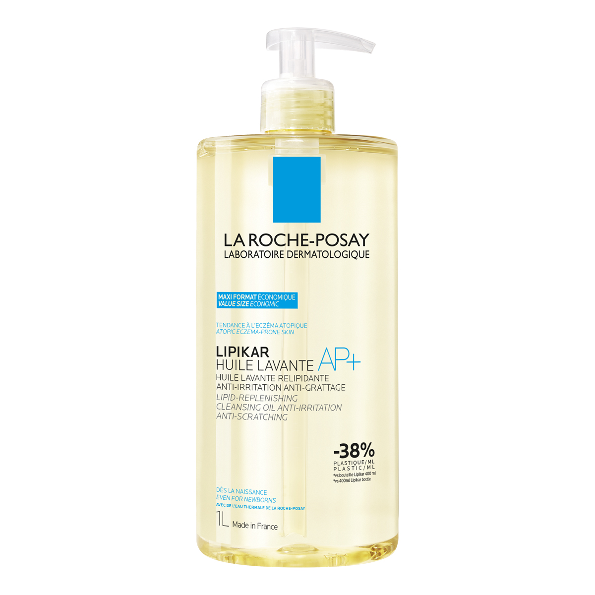 La Roche-Posay Lipikar Huile Lavante AP+ Измиващо олио за тяло за суха и много суха кожа против раздразнения, 1L 3337875905466