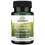 Swanson Комплекс от зелен, бял и черен чай 60 капсули