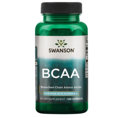 Swanson BCAA Аминокиселини 100 капсули Swanson BCAA Аминокиселини с разклонена верига ще подпомогнат възстановяването на мускулите и ще подобрят спортните Ви постижения. Аминокиселините с разклонена верига са съществени градивни елементи за протеините и играят жизненоважна роля в мускулния растеж и възстановяването. Нашата усъвършенствана формула включва три аминокиселини с разклонена верига: L-левцин, L-изолевцин и L-валин, обогатени с високи дози витамин B-6 за подобряване на техния метаболизъм. Състав и прием на Swanson BCAA Аминокиселини : Всяка капсула Swanson BCAA Аминокиселини съдържа аминокиселини с разклонена верига Опаковката съдържа 100 капсули Приемайте 3 капсули на ден с вода Една доза: 3 капсули Препоръчителна дневна доза: 3 капсули Други съставки: желатин, калциев лаурат Допълнителни предписания за Swanson BCAA Аминокиселини Swanson BCAA Аминокиселини • Да се приема като хранителна добавка • Да не се използва като заместител на разнообразното хранене • Да не се използва, ако опаковката е разпечатана • Да не се превишава препоръчваната дневна доза • Да се съхранява на място, недостъпно за малки деца • Да се съхранява на сухо и прохладно място • Консултирайте се с Вашия лекар преди да използвате този продукт, ако сте бременна или кърмите или страдате от някакво заболяване Swanson е компания предоставяща хранителни добавки от 1969 година. Неин основател е Лиланд Суонсън, който е ентусиаст по отношение на физическото здраве на хората.  Към днешна дата компанията е реализирала тази мечета, достигайки до милиони хора по света, които се грижат за своето здраве за един по здравословен живот. Хранителни добавки на Swanson са известни с използваните за тях специално подбрани и от висок клас суровини.   Всички използвани съставки в добавки на Swanson са доставени с необходимите сертификати  за анализ от доставчика, с което компанията гарантира качеството на хранителни добавки. Swanson BCAA Аминокиселини Преминавайки през различните етапи на производствения процес на Swanson, съставките се тестват за да се провери тяхната чистота и ефективност. Всеки завършен продукт преминавата през качествен контрол, който проверявата чистотота и ефективноста на пробукта, от независими лаборатории. Така Swanson гарантират освен качеството, но и че всяка добавка съдържа това, което е обявено на етикета. Swanson BCAA Аминокиселини Swanson Health Products се стремят да поддържат своите продукти в най-високо качество. Това ги прави лидер с най-много внедрени добри бизнес практики в индустрията. Свансон интегрира добрите производствени практики (GMPs) още преди да се превърнат в регламент на Федералната агенция по лекарствата. Swanson BCAA Аминокиселини Swanson са признати като регистриран партньор GMP от NSF International. Те са водещ и световен авторитет в разработването на стандарти насочени към обществената безопасност. С над 50 годишния с опит Swanson се превръщат в доверен партньор на стотици аптеки по света. Погрижете се за вашето здраве от рано и разгледайте разнообразната гама продукти на Swanson  в нашия онлайн магазин aptekata.online