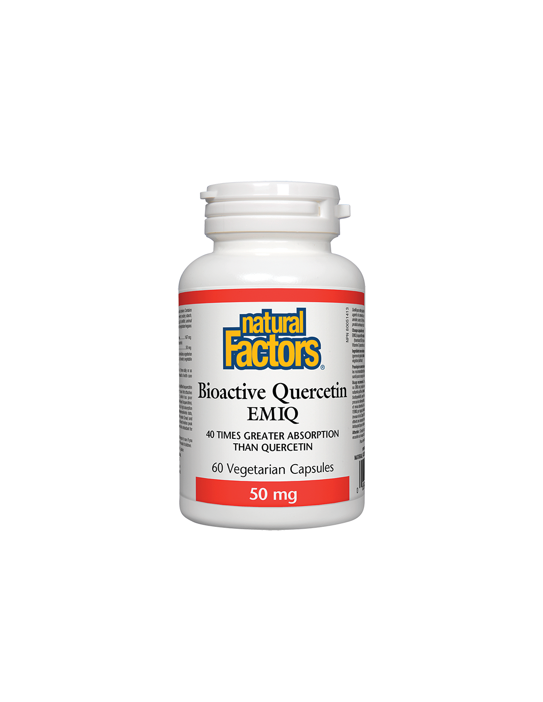 bioactive-quercetin-emiq-bioaktiven-kvercetin-60-kapsuli.png Bioactive Quercetin EMIQ / Биоактивен Kверцетин 50 mg x 60 капсули Natural Factors - Image 1