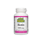 Biotin/ Биотин 5000 µg/ Коса, кожа, нокти, 60 капсули Natural Factors