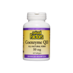 Coenzyme Q10 All-Natural Form - Коензим Q10 (Антиоксидант и кардиопротектор), 50 mg, 60 софтгел капсули Natural Factors
