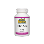 Folic Acid/ Фолиева киселина 1 mg х 90 таблетки Natural Factors