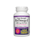 RxOmega-3 Extra Strength / Рибено масло, 1170 mg (600 mg EPA/DHA) х 60 софтгел капсули Natural Factors