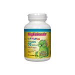 Vitamin D3 Big Friends®/ Витамин D3 за деца 400 IU х 250 дъвчащи таблетки с вкус горски плодове Natural Factors