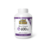 Витамин Е 400 IU (токофероли микс) - Антиоксидантна защита, 240 софтгел капсули Natural Factors