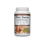 Whey Factors® Grass Fed Whey Protein - Суроватъчен протеин изолат с вкус на шоколад, 1 kg прах Natural Factors