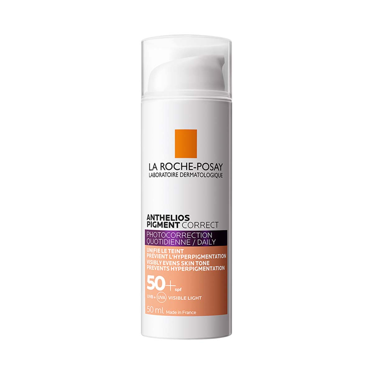La Roche-Posay Anthelios Pigment Correct Оцветен крем за лице за фотозащита и фотокорекция SPF50+, среден нюанс 50 мл 3337875797399
