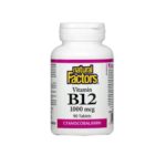 Vitamin B12/ Витамин В12 (цианокобаламин) 1000 mcg х 90 таблетки Natural Factors