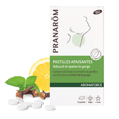 PRANAROM AROMAFORCE пастили за възпалено гърло x 21