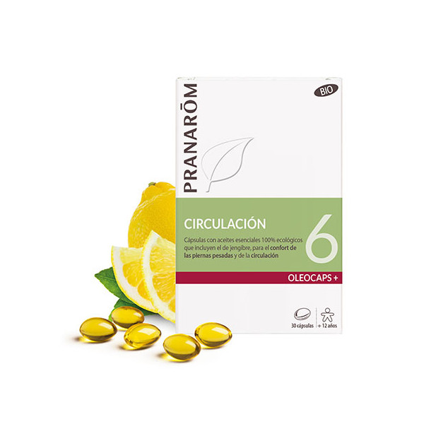 Pranarom OLEOCAPS 6 – За леки крака и добро кръвообращение Съвети за употреба 3а поддържане на ежедневния комфорт в кръвообращението на краката: 1 до 2 капсули сутрин преди ядене В спучай на тежест в краката: 1 капсула сутрин, обед и вечер преди хранене в продължение на 1 седмица, ако е необходимо може да се повтори след пауза от 7 до 1 0 дни. Това лечение успешно може да се съчетава с масаж на крайниците със специфични гелове/кремове преди лягане Pranarom OLEOCAPS 6 – За леки крака и добро кръвообращение Състав на Pranarom OLEOCAPS 6 – За леки крака и добро кръвообращение Растително масло от Рапица, Морски желатин; Етерични масла /75 мг на капсула/:розмарин, хвойна, лимон, джинджифил, бял бор Опаковка: 30 капсули в морски желатин Pranarom  води началото си от 1991 година. Идеята за създаването на компанията е на един от най-признатите в световен мащаб фармацевти и ароматолози - Доминик Баду. Pranarom е утвърдена марка, която има дългогодишен опит в арома и фитотерапията. Компанията е създадена в Белгия. Отличително за нея е научно обоснования подход към аромотерапията. Pranarom съчетават традиционните знания с модерни и научни изследвания. Pranarom OLEOCAPS 6 – За леки крака и добро кръвообращение Основен Фокус на Pranarom е поддържане на здравето и баланса на организма чрез предоставените от тях натурални и ефективни продукти. Те са с гарантирана безопасност и висока ефективност, дължаща се на стриктния контрол на качеството в производствения процес. Pranarom OLEOCAPS 6 – За леки крака и добро кръвообращение Pranarom предлагат разнообразна гама от продукти част от които са чисти етерични масла и готови смеси. Те са силно подходящи за дифузия, локално приложение или приемане във вид на капсули. Продуктите на Pranarom помагат за подобряване на имунитета, облекчаване на стреса и участие в грижата на съня и кожата. Погрижете се за вашето здраве от рано и разгледайте разнообразната гама продукти на Pranarom в нашия онлайн магазин aptekata.online