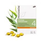 Pranarom OLEOCAPS 4 – Защитни сили Висококачествен натурален продукт, целящ укрепване на естествените защитни механизми на организма. Осигорява защита от различни инфекци и сознните вируси и бактерии. Основни съставки и тените ползи Растително масло от Рапица, Морски желатин; Етерични масла /75 мг на капсула/: Радиален евкалипт, лимон, джинджифил, карамфил, планинска чубрица Предимства на Pranarom OLEOCAPS 4 – Защитни сили Ефективна подкрепа на имунната система: Подкрепя организма в борбата с вируси и бактерии. Натурални съставки: Капсулите съдържат 100% чисти етерични масла, Лесно усвояване: Етеричните масла се абсорбират бързо и ефективно от организма, като предоставят бърза помощ при първите симптоми на настинка или грип. Удобен формат: Капсулите са лесни за приемане и могат да се носят навсякъде, което ги прави идеални за използване в динамичното ежедневие. Как да използвате Pranarom OLEOCAPS 4 – Защитни сили Препоръчителната доза за възрастни е 1 до 3 капсули на ден, в зависимост от нуждите и състоянието на организма. Pranarom  води началото си от 1991 година. Идеята за създаването на компанията е на един от най-признатите в световен мащаб фармацевти и ароматолози - Доминик Баду. Pranarom е утвърдена марка, която има дългогодишен опит в арома и фитотерапията. Компанията е създадена в Белгия. Отличително за нея е научно обоснования подход към аромотерапията. Pranarom съчетават традиционните знания с модерни и научни изследвания. Pranarom OLEOCAPS 4 – Защитни сили Основен Фокус на Pranarom е поддържане на здравето и баланса на организма чрез предоставените от тях натурални и ефективни продукти. Те са с гарантирана безопасност и висока ефективност, дължаща се на стриктния контрол на качеството в производствения процес. Pranarom OLEOCAPS 4 – Защитни сили Pranarom предлагат разнообразна гама от продукти част от които са чисти етерични масла и готови смеси. Те са силно подходящи за дифузия, локално приложение или приемане във вид на капсули. Продуктите на Pranarom помагат за подобряване на имунитета, облекчаване на стреса и участие в грижата на съня и кожата. Pranarom OLEOCAPS 4 – Защитни сили Погрижете се за вашето здраве от рано и разгледайте разнообразната гама продукти на Pranarom в нашия онлайн магазин aptekata.online