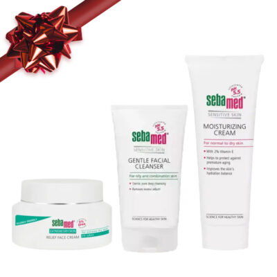 Себамед грижа за кожата - Коледен комплект Открийте пълната грижа за лицето си с този специален Себамед Коледен комплект, включващ три висококачествени продукта, създадени да подхранват, хидратират и успокояват кожата. Перфектен за мазна, комбинирана и суха кожа, комплектът е идеален за поддържане на здрава и красива кожа през зимния сезон.