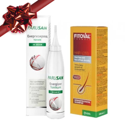 Parusan и Fitoval – Пълноценна грижа за косата при косопад Подарете си здраве и увереност с нашия специален комплект за борба с косопада – Parusan и Fitoval. Този комплект включва два продукта с доказано действие, които съчетават иновативни формули и високоефективни активни съставки. Те са създадени, за да намалят загубата на коса, да стимулират растежа и да подобрят общото състояние на скалпа и косата ви.