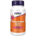 Витамин B5 (Pantothenic Acid) 500 мг 100 Капсули Now Foods