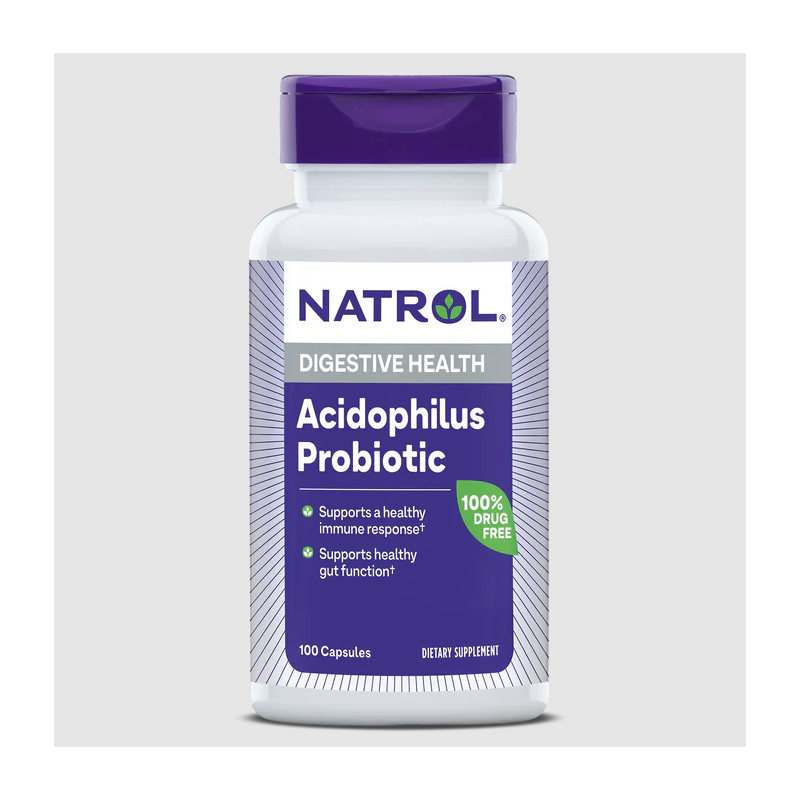 Natrol Пробиотик Ацидофилус 100mg Natrol Пробиотик Ацидофилус 100mg Какво представлява Natrol Пробиотик Ацидофилус? Пробиотиците са добрите бактерии, в организма ни. Тяхното естествено присъствие помага на стомашно-чревния тракт. Подложени на стрес, напрежение и динамика, хората губят от количествата на естествените бактерии, а това води до неустойчивост на имунната система . Научно и практически е доказано, че хранителните добавки и пробиотичните продукти са най-добрата алтернатива да се справим в такива ситуации. Ацидофилус е естествен продукт с 3 билиона живи култури. Съставът му спомага за подобряване на храносмилателните процеси, тонуса и защитните функции на организма. Natrol Пробиотик Ацидофилус Пробиотичното действие на медикамента му позволява да достигнат достатъчно голямо количество живи бактерии в дебелото черво, където трябва да се заселят и размножат. Не случайно пробиотикът е наричан още "Приятел на живота". Ацидофилус пробиотик има свойството да понижава ефективно нивата на "лошия холестерол", както и да възпрепятства чревни, пикочо-полови и други инфекции. Natrol Пробиотик Ацидофилус притежава противоалергичен ефект. Свежестта и действието му се запазват за най-дълго, когато след отваране се съхранява в хладилник. Как действа Natrol Пробиотик Ацидофилус: • Благодарение на мощния пробиотичен комплекс са подобрени всички физиологични процеси в храносмилателната система; • Имунната система е стимулирана; • Обмяната на веществата се регулира правилно; • Цялостно организмът е тонизиран, възстановен и укрепен. Начин на употреба на Natrol Пробиотик Ацидофилус : Приемайте по 1 капсула три пъти дневно, 30 минути преди хранене. За Natrol Natrol – водеща марка в областта на здравословните добавки, позната с научно обоснованите си формули и висококачествените си продукти. Natrol съчетава дългогодишен опит с модерни изследователски методи, за да разработва добавки, които подпомагат оптималното здраве, енергия и умствена активност. Ключът към успеха на Natrol е в строгия контрол на качеството и внимателния подбор на съставките. Всеки продукт преминава през редица тестове, за да се гарантира неговата чистота, ефективност и безопасност. Марката инвестира значителни ресурси в научни изследвания, което позволява непрекъснато усъвършенстване на формулите и внедряване на иновативни технологии в производството. Natrol Пробиотик Ацидофилус Изборът на Natrol означава доверие в доказани научни принципи и отдаденост към подобряване на качеството на живот. Продуктите на Natrol са създадени, за да отговорят на нуждите на съвременния потребител, предоставяйки ефективна поддръжка за имунната система, енергийния баланс и общото благосъстояние. Natrol Пробиотик Ацидофилус Защо да изберете Аптеката Oнлайн? В Аптеката Онлайн може да се насладите на богата гама от медикаменти, хранителни добавки и други здравни продукти. Включително можете да намерите разнообразие от продукти за профилактика и лечение на сезонни заболявания като грип и настинки. Нашата аптека се стреми да предложи на клиентите не само достъпни цени, но и качествени продукти, които да помогнат за укрепване на имунитета и здравето като цяло. Лоялна Програма Освен това, в Аптеката Онлайн предлагаме и специална лоялна програма.,Тя важи за всички продукти дори и намалените. Чрез нея събирате точки при всяка покупка. Тези точки можете да използвате за намаления при следващи покупки, условията може да разгледате в страницата ни за лоялна програма. Трупате точки само, ако сте вписани в своя профил. Допълнителни предимства С пазаруването в Аптеката Онлайн получавате допълнителни предимства като безплатна доставка при определени поръчки и възможността да пазарувате по всяко време на денонощието, без да се съобразявате с работно време. Това ви осигурява максимално удобство и бърз достъп до продуктите, от които се нуждаете. Ние сме до теб! Ние разбираме важността на качествената грижа за здравето и затова нашите продукти са внимателно подбрани и с доказана ефективност. В Аптеката Онлайн ще намерите всичко необходимо за вашето здраве на едно място, независимо дали става дума за витамини, минерали, лекарства или продукти за козметична грижа. Изберете Аптеката Онлайн за надеждност, удобство и сигурност при пазаруването на здравни продукти!