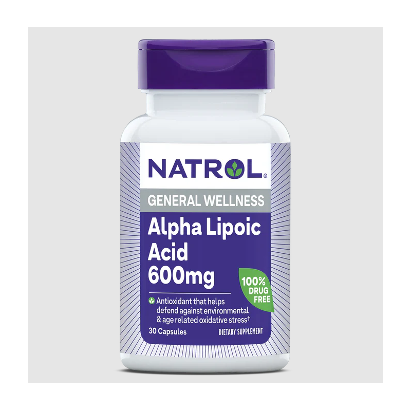 Natrol Алфа липоева киселина 600mg 30 капсули Natrol Алфа липоева киселина 600mg 30 капсули Natrol Алфа липоева киселина (ALA) е антиоксидант, способен да неутрализира свободните радикали и да помогне за предпазване от оксидативен стрес. Това, което прави алфа липоевата киселина уникална е, че тя действа както във вода, така и в мазнини, за разлика от по-често срещаните антиоксиданти като витамини C и E, и е в състояние да рециклира антиоксиданти като витамин С и витамин Е. Предимства на Natrol Алфа липоева киселина: Помага за защита на клетките срещу оксидативен стрес Осигурява антиоксидантна защита срещу свързания с околната среда и възрастта оксидативен стрес Поддържа здравето на кръвната захар Поддържа енергийния метаболизъм и помага за подмладяване на клетките Начин на употреба на Natrol Алфа липоева киселина: Приемайте 1 капсула, веднъж дневно, по време на хранене. За Natrol Natrol – водеща марка в областта на здравословните добавки, позната с научно обоснованите си формули и висококачествените си продукти. Natrol съчетава дългогодишен опит с модерни изследователски методи, за да разработва добавки, които подпомагат оптималното здраве, енергия и умствена активност. Natrol Алфа липоева киселина Ключът към успеха на Natrol е в строгия контрол на качеството и внимателния подбор на съставките. Всеки продукт преминава през редица тестове, за да се гарантира неговата чистота, ефективност и безопасност. Марката инвестира значителни ресурси в научни изследвания, което позволява непрекъснато усъвършенстване на формулите и внедряване на иновативни технологии в производството. Natrol Алфа липоева киселина Изборът на Natrol означава доверие в доказани научни принципи и отдаденост към подобряване на качеството на живот. Продуктите на Natrol са създадени, за да отговорят на нуждите на съвременния потребител, предоставяйки ефективна поддръжка за имунната система, енергийния баланс и общото благосъстояние. Natrol Алфа липоева киселина Защо да изберете Аптеката Oнлайн? В Аптеката Онлайн може да се насладите на богата гама от медикаменти, хранителни добавки и други здравни продукти. Включително можете да намерите разнообразие от продукти за профилактика и лечение на сезонни заболявания като грип и настинки. Нашата аптека се стреми да предложи на клиентите не само достъпни цени, но и качествени продукти, които да помогнат за укрепване на имунитета и здравето като цяло. Natrol Алфа липоева киселина Лоялна Програма Освен това, в Аптеката Онлайн предлагаме и специална лоялна програма.,Тя важи за всички продукти дори и намалените. Чрез нея събирате точки при всяка покупка. Тези точки можете да използвате за намаления при следващи покупки, условията може да разгледате в страницата ни за лоялна програма. Трупате точки само, ако сте вписани в своя профил. Допълнителни предимства С пазаруването в Аптеката Онлайн получавате допълнителни предимства като безплатна доставка при определени поръчки и възможността да пазарувате по всяко време на денонощието, без да се съобразявате с работно време. Това ви осигурява максимално удобство и бърз достъп до продуктите, от които се нуждаете. Ние сме до теб! Ние разбираме важността на качествената грижа за здравето и затова нашите продукти са внимателно подбрани и с доказана ефективност. В Аптеката Онлайн ще намерите всичко необходимо за вашето здраве на едно място, независимо дали става дума за витамини, минерали, лекарства или продукти за козметична грижа. Изберете Аптеката Онлайн за надеждност, удобство и сигурност при пазаруването на здравни продукти!