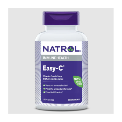 Какво представлява Natrol Витамин C Easy-C with Bioflavonoids? Natrol Витамин C Easy-C with Bioflavonoids представлява силен антиоксидант, който съдържа естерифициран витамин С, оказващ деликатно действие върху стомаха. Natrol Витамин C Easy-C with Bioflavonoids е водо- и мастноразтворим, което съдейства за успешното му достигане до всички клетки в тялото и тяхното подсигуряване с ефективна антиоксидантна защита. Natrol Витамин C Easy-C with Bioflavonoids съдържа цитрусови биофлавоноиди, които мощно стимулират антиоксидантното му действие. Наличните в продуктовия състав калциев аскорбат и аскорбил палмитат правят Natrol Витамин C Easy-C with Bioflavonoids нежен и деликатен към чувствителната стомашна лигавица и по-малко киселинен в сравнение с други продукти, съдържащи витамин С и аскорбинова киселина. В своята същност биофлавоноидите представляват специфична група полифенолни антиоксиданти. От биологична гледна точка те са пигменти с растителен произход, които са пряко отговорни за червеното, синьото или жълтото оцветяване на някои плодове и цветя. Научно установеното им въздействие върху човешкия организъм ги превръща в едни от най-мощните антиоксиданти, като те изпреварват по ефективност добре познатите ни витамини С и Е, както и бета-каротина. Антиоксидантното им свойство се изразява в способността на биофлавоноидите успешно и трайно да свързват свободните радикали. Друга ключова тяхна функция е да оптимизират еластичността на кръвоносните съдове, като по този начин те активно съдействат за предпазването от сърдечно-съдови заболявания. •    Съдържа високо ефективния антиоксидант витамин С; •    Съдържа биофлавоноиди; •    Естерифициран витамин С; •    Съдържанието на продукта е със 100% растителен произход; •    Препоръчителната доза за еднократен прием съдържа 500mg витамин С, 50mg калций и 200mg цитрусов биофлавоноиден комплекс (придобит от лимон, портокал, лайм или мандарина). Начин на употреба на Natrol Витамин C Easy-C with Bioflavonoids: Приемайте по 1 капсула Natrol Витамин C Easy-C with Bioflavonoids веднъж дневно, по време на хранене. За Natrol Natrol – водеща марка в областта на здравословните добавки, позната с научно обоснованите си формули и висококачествените си продукти. Natrol съчетава дългогодишен опит с модерни изследователски методи, за да разработва добавки, които подпомагат оптималното здраве, енергия и умствена активност. Ключът към успеха на Natrol е в строгия контрол на качеството и внимателния подбор на съставките. Всеки продукт преминава през редица тестове, за да се гарантира неговата чистота, ефективност и безопасност. Марката инвестира значителни ресурси в научни изследвания, което позволява непрекъснато усъвършенстване на формулите и внедряване на иновативни технологии в производството. Изборът на Natrol означава доверие в доказани научни принципи и отдаденост към подобряване на качеството на живот. Продуктите на Natrol са създадени, за да отговорят на нуждите на съвременния потребител, предоставяйки ефективна поддръжка за имунната система, енергийния баланс и общото благосъстояние. Защо да изберете Аптеката Oнлайн? В Аптеката Онлайн може да се насладите на богата гама от медикаменти, хранителни добавки и други здравни продукти. Включително можете да намерите разнообразие от продукти за профилактика и лечение на сезонни заболявания като грип и настинки. Нашата аптека се стреми да предложи на клиентите не само достъпни цени, но и качествени продукти, които да помогнат за укрепване на имунитета и здравето като цяло. Лоялна Програма Освен това, в Аптеката Онлайн предлагаме и специална лоялна програма. Тя важи за всички продукти дори и намалените. Чрез нея събирате точки при всяка покупка. Тези точки можете да използвате за намаления при следващи покупки, условията може да разгледате в страницата ни за лоялна програма. Трупате точки само, ако сте вписани в своя профил. Допълнителни предимства С пазаруването в Аптеката Онлайн получавате допълнителни предимства като безплатна доставка при определени поръчки и възможността да пазарувате по всяко време на денонощието, без да се съобразявате с работно време. Това ви осигурява максимално удобство и бърз достъп до продуктите, от които се нуждаете. Ние сме до теб! Ние разбираме важността на качествената грижа за здравето и затова нашите продукти са внимателно подбрани и с доказана ефективност. В Аптеката Онлайн ще намерите всичко необходимо за вашето здраве на едно място, независимо дали става дума за витамини, минерали, лекарства или продукти за козметична грижа. Изберете Аптеката Онлайн за надеждност, удобство и сигурност при пазаруването на здравни продукти!