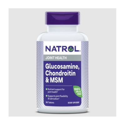 Какво представлява Natrol Глюкозамин Хондроитин МСМ? Формулата на Natrol Глюкозамин Хондроитин МСМ действа върху различни проблеми със ставите, ставните връзки и междуставната течност. В комбинация трите елемента създават ефективна защита на всяка свързваща част от човешкия организъм. Глюкозаминът играе изключително важна роля в изграждането на хрущялната тъкан. Съдържанието му се добива от твърдата част на черупката на миди, раци и други организми; Хондроитин – благодарение на високото молекулярно ниво в състава си спомага подобряване на еластичността в ставите. Съдържа се в перка от акула; МСМ (метилсулфонилметан) – участва в производството на ензими и антитела, както и в структурата на съединителната тъкан. Той е хранителен източник на сяра и участва във формирането на кератин, колаген и еластин. Те осигуряват гъвкавост и сила на костите, ставите, кожата, косата и ноктите. Извлича се от дървесен лигнин. Кога се използва Natrol Глюкозамин Хондроитин МСМ? Natrol Глюкозамин Хондроитин МСМ действа болкоуспокояващо и противовъзпалително. Използва се в борба с артритa и възстановява ставния хрущял. Начин на употреба на Natrol Глюкозамин Хондроитин МСМ: Приемайте по 1 таблетка Natrol Глюкозамин Хондроитин МСМ, три пъти дневно, по време на хранене. За Natrol Natrol – водеща марка в областта на здравословните добавки, позната с научно обоснованите си формули и висококачествените си продукти. Natrol съчетава дългогодишен опит с модерни изследователски методи, за да разработва добавки, които подпомагат оптималното здраве, енергия и умствена активност. Ключът към успеха на Natrol е в строгия контрол на качеството и внимателния подбор на съставките. Всеки продукт преминава през редица тестове, за да се гарантира неговата чистота, ефективност и безопасност. Марката инвестира значителни ресурси в научни изследвания, което позволява непрекъснато усъвършенстване на формулите и внедряване на иновативни технологии в производството. Изборът на Natrol означава доверие в доказани научни принципи и отдаденост към подобряване на качеството на живот. Продуктите на Natrol са създадени, за да отговорят на нуждите на съвременния потребител, предоставяйки ефективна поддръжка за имунната система, енергийния баланс и общото благосъстояние. Защо да изберете Аптеката Oнлайн? В Аптеката Онлайн може да се насладите на богата гама от медикаменти, хранителни добавки и други здравни продукти. Включително можете да намерите разнообразие от продукти за профилактика и лечение на сезонни заболявания като грип и настинки. Нашата аптека се стреми да предложи на клиентите не само достъпни цени, но и качествени продукти, които да помогнат за укрепване на имунитета и здравето като цяло. Лоялна Програма Освен това, в Аптеката Онлайн предлагаме и специална лоялна програма. Тя важи за всички продукти дори и намалените. Чрез нея събирате точки при всяка покупка. Тези точки можете да използвате за намаления при следващи покупки, условията може да разгледате в страницата ни за лоялна програма. Трупате точки само, ако сте вписани в своя профил. Допълнителни предимства С пазаруването в Аптеката Онлайн получавате допълнителни предимства като безплатна доставка при определени поръчки и възможността да пазарувате по всяко време на денонощието, без да се съобразявате с работно време. Това ви осигурява максимално удобство и бърз достъп до продуктите, от които се нуждаете. Ние сме до теб! Ние разбираме важността на качествената грижа за здравето и затова нашите продукти са внимателно подбрани и с доказана ефективност. В Аптеката Онлайн ще намерите всичко необходимо за вашето здраве на едно място, независимо дали става дума за витамини, минерали, лекарства или продукти за козметична грижа. Изберете Аптеката Онлайн за надеждност, удобство и сигурност при пазаруването на здравни продукти!