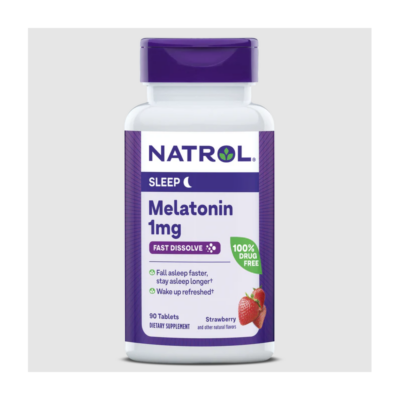 Какво представлява Natrol Мелатонин 1mg бързо разтворим? Мелатонинът е хормон естествено произвеждащ се от тялото ни, за да управлява циклите на съня, но често се случва балансът му да бъде нарушен поради външни и вътрешни фактори. Natrol Мелатонин 1mg бързо разтворим ще ви помогне да заспите по-бързо, да спите по-дълго и да се събудите по-свежи, продуктът е 100% веган, без животински съставки. Natrol Мелатонин 1mg бързо разтворим е предназначен, за да ви помогне при случайни безсъния. Natrol Мелатонин 1mg бързо разтворим не е лекарствено вещество и не води до пристрастяване. Препоръчва се приемът да бъде при нужда, когато имате нужда да настроите вътрешния си часовник. Не е нужно приемът да бъде ежедневен, за да не се формира навик, но при случай на безсъние можете да сте уверени, че имате добър помощник за качествен сън. Мелатонинът е и мощен антиоксидант, който предпазва клетките от свободните радикали. Уникалните дъвчащи таблетки с вкус на ягода се усвояват много бързо и могат да бъдат взети по всяко време и навсякъде, тъй като не е нужна вода за преглъщането им. Natrol е марка №1 в Америка по производство и продажба на мелатонин. Начин на прием на Natrol Мелатонин 1mg бързо разтворим: 1 таблетка Natrol Мелатонин 1mg бързо разтворим около 20 мин. преди сън. За Natrol Natrol – водеща марка в областта на здравословните добавки, позната с научно обоснованите си формули и висококачествените си продукти. Natrol съчетава дългогодишен опит с модерни изследователски методи, за да разработва добавки, които подпомагат оптималното здраве, енергия и умствена активност. Ключът към успеха на Natrol е в строгия контрол на качеството и внимателния подбор на съставките. Всеки продукт преминава през редица тестове, за да се гарантира неговата чистота, ефективност и безопасност. Марката инвестира значителни ресурси в научни изследвания, което позволява непрекъснато усъвършенстване на формулите и внедряване на иновативни технологии в производството. Изборът на Natrol означава доверие в доказани научни принципи и отдаденост към подобряване на качеството на живот. Продуктите на Natrol са създадени, за да отговорят на нуждите на съвременния потребител, предоставяйки ефективна поддръжка за имунната система, енергийния баланс и общото благосъстояние. Защо да изберете Аптеката Oнлайн? В Аптеката Онлайн може да се насладите на богата гама от медикаменти, хранителни добавки и други здравни продукти. Включително можете да намерите разнообразие от продукти за профилактика и лечение на сезонни заболявания като грип и настинки. Нашата аптека се стреми да предложи на клиентите не само достъпни цени, но и качествени продукти, които да помогнат за укрепване на имунитета и здравето като цяло. Лоялна Програма Освен това, в Аптеката Онлайн предлагаме и специална лоялна програма.,Тя важи за всички продукти дори и намалените. Чрез нея събирате точки при всяка покупка. Тези точки можете да използвате за намаления при следващи покупки, условията може да разгледате в страницата ни за лоялна програма. Трупате точки само, ако сте вписани в своя профил. Допълнителни предимства С пазаруването в Аптеката Онлайн получавате допълнителни предимства като безплатна доставка при определени поръчки и възможността да пазарувате по всяко време на денонощието, без да се съобразявате с работно време. Това ви осигурява максимално удобство и бърз достъп до продуктите, от които се нуждаете. Ние сме до теб! Ние разбираме важността на качествената грижа за здравето и затова нашите продукти са внимателно подбрани и с доказана ефективност. В Аптеката Онлайн ще намерите всичко необходимо за вашето здраве на едно място, независимо дали става дума за витамини, минерали, лекарства или продукти за козметична грижа. Изберете Аптеката Онлайн за надеждност, удобство и сигурност при пазаруването на здравни продукти!