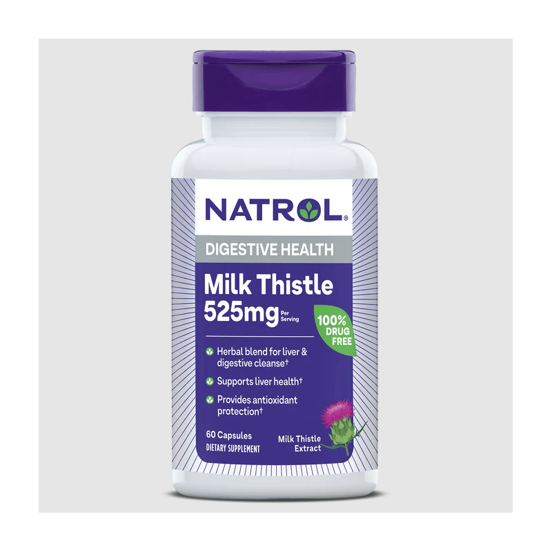 Какво представлява Natrol Бял Трън Адвантидж (Силимарин)? Продуктът на Natrol Бял Трън Адвантидж (Силимарин) , съдържащ екстракт от Магарешки бодил, оказва мощен антиоксидантен ефект и активно участва в грижата за черния дроб. В състава му се съдържа екстракт от семена на билката Бял трън (Silybum marianum), успешно комбиниран с други натурални съставки, осигуряващи детоксикация на черния дроб, както и елиминиране вредното влияние на свободните радикали. Наличният в продукта силимарин (флавоноиден комплекс, извлечен от семената на белия трън) оптимизира чернодробната дейност като елиминира метаболитните отпадъчни продукти. На него принадлежат и свойствата да укрепва и поддържа здравината на клетъчните мембрани, да стимулира възстановяването и подмладяването на чернодробните клетки и да осигурява антиоксидантна защита на организма. Ефективното действие на Natrol Бял Трън Адвантидж (Силимарин) се дължи на съдържащата се в него комбинация от екстракт от Бял трън,  стандартизиран до 80% силимарин и подпомагащи въздействието им билки. Ползи от Natrol Бял Трън Адвантидж (Силимарин): •    Осигурява мощна антиоксидантна защита •    Иновативната формула, включваща силимарин – флавоноиден комплекс, извлечен от семената на Бял трън, осигурява ефективна грижа за черния дроб •    Осигурява ефективна детоксикация и изхвърляне на отпадъчните продукти от организма •    Съдържанието на Natrol Бял Трън Адвантидж (Силимарин) е със 100% растителен произход •    Препоръчителната доза за еднократен прием съдържа: 525mg екстракт от семена на билката Бял трън, 420mg силимарин, 85mg екстракт от корен на глухарче, 60mg екстракт от корен на черна ряпа, 60mg екстракт от корен на репей, 60mg екстракт от джинджифил и 35mg корен от магданоз Начин на употреба на Natrol Бял Трън Адвантидж (Силимарин): Приемайте по 2 капсули Natrol Бял Трън Адвантидж (Силимарин) веднъж дневно, по време на хранене. За Natrol Natrol – водеща марка в областта на здравословните добавки, позната с научно обоснованите си формули и висококачествените си продукти. Natrol съчетава дългогодишен опит с модерни изследователски методи, за да разработва добавки, които подпомагат оптималното здраве, енергия и умствена активност. Ключът към успеха на Natrol е в строгия контрол на качеството и внимателния подбор на съставките. Всеки продукт преминава през редица тестове, за да се гарантира неговата чистота, ефективност и безопасност. Марката инвестира значителни ресурси в научни изследвания, което позволява непрекъснато усъвършенстване на формулите и внедряване на иновативни технологии в производството. Изборът на Natrol означава доверие в доказани научни принципи и отдаденост към подобряване на качеството на живот. Продуктите на Natrol са създадени, за да отговорят на нуждите на съвременния потребител, предоставяйки ефективна поддръжка за имунната система, енергийния баланс и общото благосъстояние. Защо да изберете Аптеката Oнлайн? В Аптеката Онлайн може да се насладите на богата гама от медикаменти, хранителни добавки и други здравни продукти. Включително можете да намерите разнообразие от продукти за профилактика и лечение на сезонни заболявания като грип и настинки. Нашата аптека се стреми да предложи на клиентите не само достъпни цени, но и качествени продукти, които да помогнат за укрепване на имунитета и здравето като цяло. Лоялна Програма Освен това, в Аптеката Онлайн предлагаме и специална лоялна програма.,Тя важи за всички продукти дори и намалените. Чрез нея събирате точки при всяка покупка. Тези точки можете да използвате за намаления при следващи покупки, условията може да разгледате в страницата ни за лоялна програма. Трупате точки само, ако сте вписани в своя профил. Допълнителни предимства С пазаруването в Аптеката Онлайн получавате допълнителни предимства като безплатна доставка при определени поръчки и възможността да пазарувате по всяко време на денонощието, без да се съобразявате с работно време. Това ви осигурява максимално удобство и бърз достъп до продуктите, от които се нуждаете. Ние сме до теб! Ние разбираме важността на качествената грижа за здравето и затова нашите продукти са внимателно подбрани и с доказана ефективност. В Аптеката Онлайн ще намерите всичко необходимо за вашето здраве на едно място, независимо дали става дума за витамини, минерали, лекарства или продукти за козметична грижа. Изберете Аптеката Онлайн за надеждност, удобство и сигурност при пазаруването на здравни продукти!