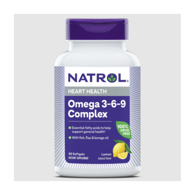 Какво представлява Natrol Омега 3 6 9 Комплекс? Открийте осезаемите здравословни ползи, които приемът на Natrol Омега 3 6 9 Комплекс осигурява на Вашия организъм! Благодарение на съдържащата се в продукта смес от сложни мастни киселини се постига мощна стимулация на цялостното здраве и благосъстояние на тялото и организма. Natrol предоставя оптимизирана по научен път смес, която е базирана на здравословен баланс между EPA и DHA мастни киселини, ленено семе и пореч. Именно наличието на тези мастни киселини в продуктовото съдържание има незаменим принос в поддържането на цялостен здравословен баланс в организма. Natrol Омега 3 6 9 Комплекс ефективно съдейства за поддържане здравето на сърцето и сърдечно-съдовата система като цяло. Ежедневният прием на омега 3 мастни киселини съдейства и за ефективно регулиране  нивата на триглицеридите, като по този начин те оказват мощна протекция на цялата сърдечно-съдова система. Научни изследвания единодушно установяват богатото наличие на омега-3 мастни киселини именно във високо пречистеното рибено масло. Съдържащото се в Natrol Омега 3 6 9 Комплекс масло от пореч се извлича от растение с особено висока концентрация на омега-6 мастни киселини. Приемът му е изключително полезен за поддържане здравето на кожата и косата. Технологичният процес на Natrol, използван за производството на Natrol Омега 3 6 9 Комплекс, осигурява максимално висока чистота на крайния продукт, върхово качество и елиминиране на евентуални следи от пестициди, хлорни съединения и тежки метали. •    Подпомага нормалната дейност на сърдечно-съдовата система •    Съдейства за поддържане нивата на холестерола в норма •    Препоръчителната доза за еднократен прием съдържа 400 mg високо пречистено рибено масло, 400 mg ленено масло и 400 mg масло от пореч •    С приятен вкус на лимон Начин на употреба на Natrol Омега 3 6 9 Комплекс: Приемайте по 1 гел-капсула Natrol Омега 3 6 9 Комплекс два пъти дневно, по време на хранене. За Natrol Natrol – водеща марка в областта на здравословните добавки, позната с научно обоснованите си формули и висококачествените си продукти. Natrol съчетава дългогодишен опит с модерни изследователски методи, за да разработва добавки, които подпомагат оптималното здраве, енергия и умствена активност. Ключът към успеха на Natrol е в строгия контрол на качеството и внимателния подбор на съставките. Всеки продукт преминава през редица тестове, за да се гарантира неговата чистота, ефективност и безопасност. Марката инвестира значителни ресурси в научни изследвания, което позволява непрекъснато усъвършенстване на формулите и внедряване на иновативни технологии в производството. Изборът на Natrol означава доверие в доказани научни принципи и отдаденост към подобряване на качеството на живот. Продуктите на Natrol са създадени, за да отговорят на нуждите на съвременния потребител, предоставяйки ефективна поддръжка за имунната система, енергийния баланс и общото благосъстояние. Защо да изберете Аптеката Oнлайн? В Аптеката Онлайн може да се насладите на богата гама от медикаменти, хранителни добавки и други здравни продукти. Включително можете да намерите разнообразие от продукти за профилактика и лечение на сезонни заболявания като грип и настинки. Нашата аптека се стреми да предложи на клиентите не само достъпни цени, но и качествени продукти, които да помогнат за укрепване на имунитета и здравето като цяло. Лоялна Програма Освен това, в Аптеката Онлайн предлагаме и специална лоялна програма.,Тя важи за всички продукти дори и намалените. Чрез нея събирате точки при всяка покупка. Тези точки можете да използвате за намаления при следващи покупки, условията може да разгледате в страницата ни за лоялна програма. Трупате точки само, ако сте вписани в своя профил. Допълнителни предимства С пазаруването в Аптеката Онлайн получавате допълнителни предимства като безплатна доставка при определени поръчки и възможността да пазарувате по всяко време на денонощието, без да се съобразявате с работно време. Това ви осигурява максимално удобство и бърз достъп до продуктите, от които се нуждаете. Ние сме до теб! Ние разбираме важността на качествената грижа за здравето и затова нашите продукти са внимателно подбрани и с доказана ефективност. В Аптеката Онлайн ще намерите всичко необходимо за вашето здраве на едно място, независимо дали става дума за витамини, минерали, лекарства или продукти за козметична грижа. Изберете Аптеката Онлайн за надеждност, удобство и сигурност при пазаруването на здравни продукти!
