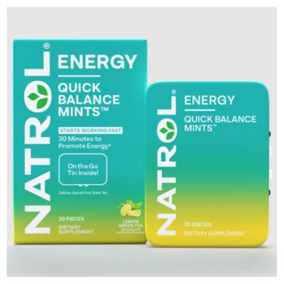 Повишете незабавно енергийните си нива с Natrol Енергия - Quick Balance Mints Energy. Снабдени с естествени съставки като кофеин и основни витамини от група В, тези ментови бонбони осигуряват удобно и ефективно решение за борба с умората и повишаване на бдителността. Перфектни за начин на живот в движение, нашите ментови бонбони Natrol Енергия - Quick Balance Mints Energy доставят продължително енергийно повдигане без срив, като ви помагат да останете концентрирани и продуктивни през целия ден. Със своя вкусен вкус и без нервност, Natrol Енергия - Quick Balance Mints Energy предлага освежаваща алтернатива на традиционните енергийни напитки. Natrol Енергия - Quick Balance Mints Energy ревитализиращото решение за мигновена свежест и дълготрайно здраве. Снабдени с естествени съставки и освежаващи аромати, нашите ментови бонбони предлагат удобен и ефективен начин да подобрите деня си. От подобряване на фокуса до насърчаване на храносмилателното здраве, отдайте се на изблик на вкус, докато се наслаждавате на предимствата на балансирания начин на живот. Начин на употреба на Natrol Енергия - Quick Balance Mints Energy:   2 броя Natrol Енергия - Quick Balance Mints Energy дневно. Разтворете в устата преди поглъщане. За Natrol Natrol – водеща марка в областта на здравословните добавки, позната с научно обоснованите си формули и висококачествените си продукти. Natrol съчетава дългогодишен опит с модерни изследователски методи, за да разработва добавки, които подпомагат оптималното здраве, енергия и умствена активност. Ключът към успеха на Natrol е в строгия контрол на качеството и внимателния подбор на съставките. Всеки продукт преминава през редица тестове, за да се гарантира неговата чистота, ефективност и безопасност. Марката инвестира значителни ресурси в научни изследвания, което позволява непрекъснато усъвършенстване на формулите и внедряване на иновативни технологии в производството. Изборът на Natrol означава доверие в доказани научни принципи и отдаденост към подобряване на качеството на живот. Продуктите на Natrol са създадени, за да отговорят на нуждите на съвременния потребител, предоставяйки ефективна поддръжка за имунната система, енергийния баланс и общото благосъстояние. Защо да изберете Аптеката Oнлайн? В Аптеката Онлайн може да се насладите на богата гама от медикаменти, хранителни добавки и други здравни продукти. Включително можете да намерите разнообразие от продукти за профилактика и лечение на сезонни заболявания като грип и настинки. Нашата аптека се стреми да предложи на клиентите не само достъпни цени, но и качествени продукти, които да помогнат за укрепване на имунитета и здравето като цяло. Лоялна Програма Освен това, в Аптеката Онлайн предлагаме и специална лоялна програма.,Тя важи за всички продукти дори и намалените. Чрез нея събирате точки при всяка покупка. Тези точки можете да използвате за намаления при следващи покупки, условията може да разгледате в страницата ни за лоялна програма. Трупате точки само, ако сте вписани в своя профил. Допълнителни предимства С пазаруването в Аптеката Онлайн получавате допълнителни предимства като безплатна доставка при определени поръчки и възможността да пазарувате по всяко време на денонощието, без да се съобразявате с работно време. Това ви осигурява максимално удобство и бърз достъп до продуктите, от които се нуждаете. Ние сме до теб! Ние разбираме важността на качествената грижа за здравето и затова нашите продукти са внимателно подбрани и с доказана ефективност. В Аптеката Онлайн ще намерите всичко необходимо за вашето здраве на едно място, независимо дали става дума за витамини, минерали, лекарства или продукти за козметична грижа. Изберете Аптеката Онлайн за надеждност, удобство и сигурност при пазаруването на здравни продукти!