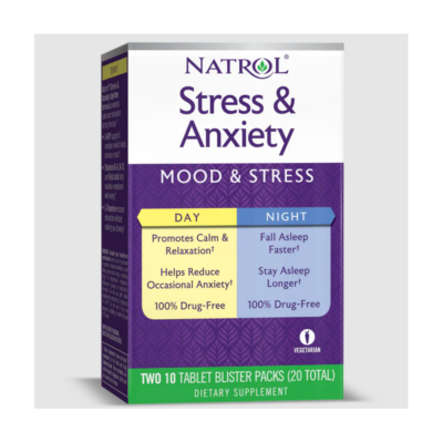Какво представлява Natrol Стрес и Безпокойство? В динамичното време, в което живеем стреса е нещо обичайно, с което трябва да сме свикнали. Той обаче има способността да отнема жизненоважни вещества от организма ни, а това води до обща отпадналост, преумора, безпокойство, липса на концентрация, безсъние, раздразнителност и други неприятни фактори. За да се преборим успешно в работата, със семейните ангажименти, лични и професионални проблеми имаме нужда от спокойствие, а то се крие в една доза от продукта Natrol Стрес и Безпокойство. Таблетките Natrol Стрес и Безпокойство са представени в двойна опаковка, която предлага дневна и нощна формула. С дневната доза от продукта, може да преборите напрежението, да върнете позитивното мислене и да се фокусирате върху важните за вас неща. Дневна доза Natrol Стрес и Безпокойство предлага микс от витамини от група В, в комбинация с 5-НТР. Чрез нощната формула на Natrol Стрес и Безпокойство може да доставите на организма така важните му валериан, калций, екстракт от гроздово семе, мелатонин и L-глутамин, за да осигурите оптимално ефективна релаксация и здрав сън на тялото си. Natrol Стрес и Безпокойство е с клинично тествани и доказани съставки. Разделен е в две формули, заради различния състав на таблетките, които имат своето действие и значение в определен етап от денонощието. Начин на употреба на Natrol Стрес и Безпокойство: Дневна формула – приемайте по 1 или 2 таблетки дневно, по време на хранене. Нощна формула – приемайте по 1 таблетка непосредствено преди лягане, вечер. За Natrol Natrol – водеща марка в областта на здравословните добавки, позната с научно обоснованите си формули и висококачествените си продукти. Natrol съчетава дългогодишен опит с модерни изследователски методи, за да разработва добавки, които подпомагат оптималното здраве, енергия и умствена активност. Ключът към успеха на Natrol е в строгия контрол на качеството и внимателния подбор на съставките. Всеки продукт преминава през редица тестове, за да се гарантира неговата чистота, ефективност и безопасност. Марката инвестира значителни ресурси в научни изследвания, което позволява непрекъснато усъвършенстване на формулите и внедряване на иновативни технологии в производството. Изборът на Natrol означава доверие в доказани научни принципи и отдаденост към подобряване на качеството на живот. Продуктите на Natrol са създадени, за да отговорят на нуждите на съвременния потребител, предоставяйки ефективна поддръжка за имунната система, енергийния баланс и общото благосъстояние. Защо да изберете Аптеката Oнлайн? В Аптеката Онлайн може да се насладите на богата гама от медикаменти, хранителни добавки и други здравни продукти. Включително можете да намерите разнообразие от продукти за профилактика и лечение на сезонни заболявания като грип и настинки. Нашата аптека се стреми да предложи на клиентите не само достъпни цени, но и качествени продукти, които да помогнат за укрепване на имунитета и здравето като цяло. Лоялна Програма Освен това, в Аптеката Онлайн предлагаме и специална лоялна програма.,Тя важи за всички продукти дори и намалените. Чрез нея събирате точки при всяка покупка. Тези точки можете да използвате за намаления при следващи покупки, условията може да разгледате в страницата ни за лоялна програма. Трупате точки само, ако сте вписани в своя профил. Допълнителни предимства С пазаруването в Аптеката Онлайн получавате допълнителни предимства като безплатна доставка при определени поръчки и възможността да пазарувате по всяко време на денонощието, без да се съобразявате с работно време. Това ви осигурява максимално удобство и бърз достъп до продуктите, от които се нуждаете. Ние сме до теб! Ние разбираме важността на качествената грижа за здравето и затова нашите продукти са внимателно подбрани и с доказана ефективност. В Аптеката Онлайн ще намерите всичко необходимо за вашето здраве на едно място, независимо дали става дума за витамини, минерали, лекарства или продукти за козметична грижа. Изберете Аптеката Онлайн за надеждност, удобство и сигурност при пазаруването на здравни продукти!