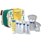 Mustela Промо комплект Слънце – SPF50 Спрей 40 мл + Hydra Bebe лосион 2x50 мл + Измиващ гел 2x50 мл + Двоен несесер + Плюшено мече | За цялото семейство | aptekata.online