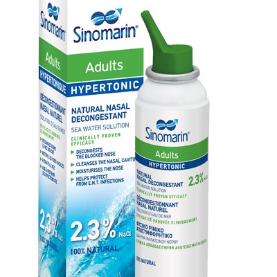 Sinomarin® Adults 125ml Хипертоничен разтвор с морска вода (2,3% NaCl)