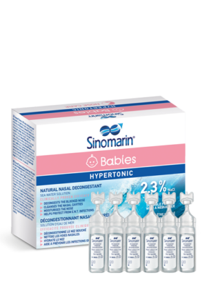 Sinomarin® Babies (18*5ml) Хипертоничен разтвор с морска вода (2,3% NaCl)