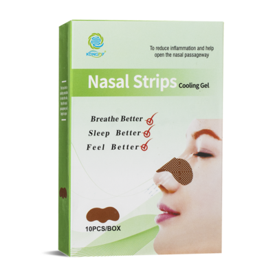 Назални пластири с охлаждащ гел (за улесняване на дишането) x 10 бр. / Nasal Strips Cooling Gel/