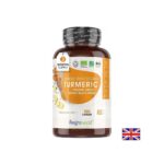 Грижа за костите, ставите и сърцето - Куркума + Джинджифил и Черен пипер Био, 180 капсули - Turmeric